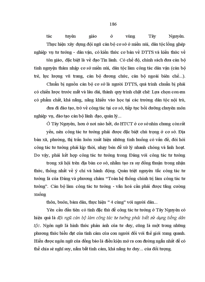 image for page Công tác tư tưởng với việc ổn định tình hình chính trị - xã hội ở Tây Nguyên hiện nay
