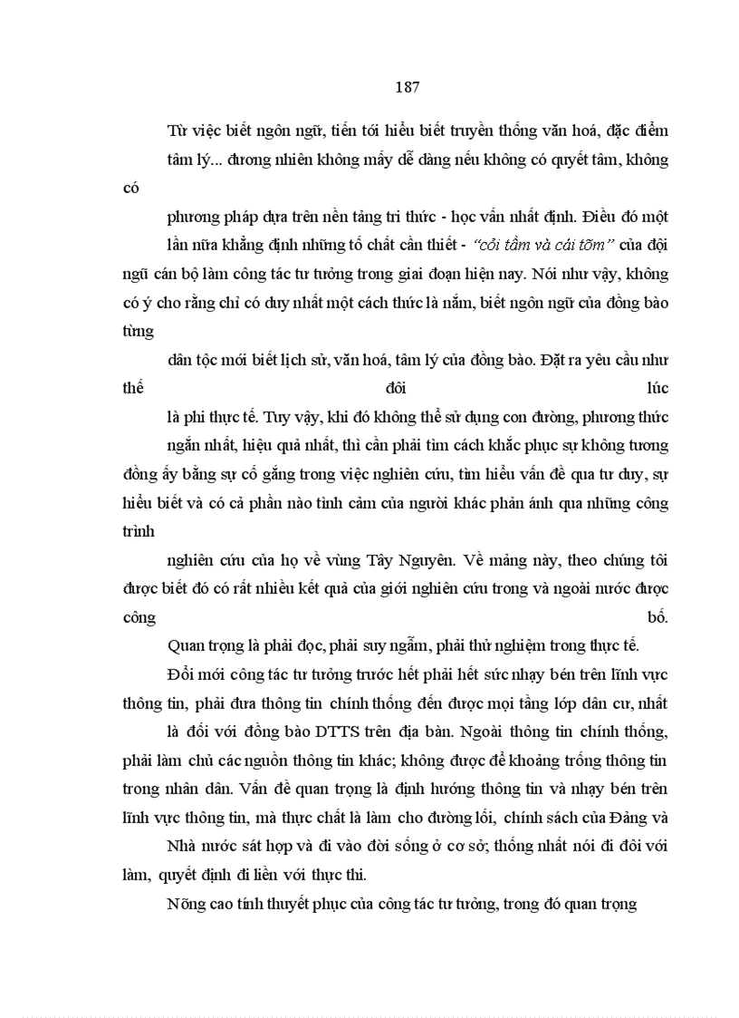 image for page Công tác tư tưởng với việc ổn định tình hình chính trị - xã hội ở Tây Nguyên hiện nay