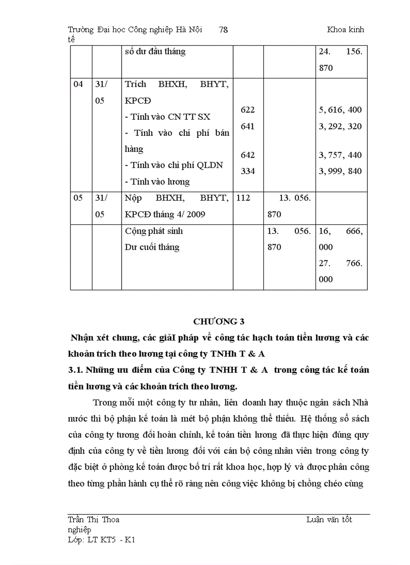 image for page Hoàn thiện công tác kế toán tiền lương và các khoản trích theo lương tại Công ty TNHH T&A