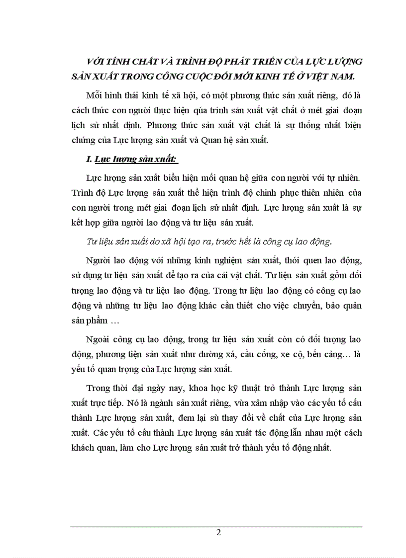 image for page Quan hệ sản xuất phù hợp với tính chất và trình độ phát triển của Lực lượng sản xuất với công cuộc đổi mới kinh tế ở Việt Nam