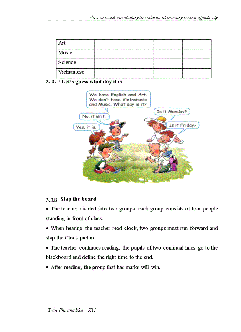 image for page How to teach vocabulary to children at Primary school effectively