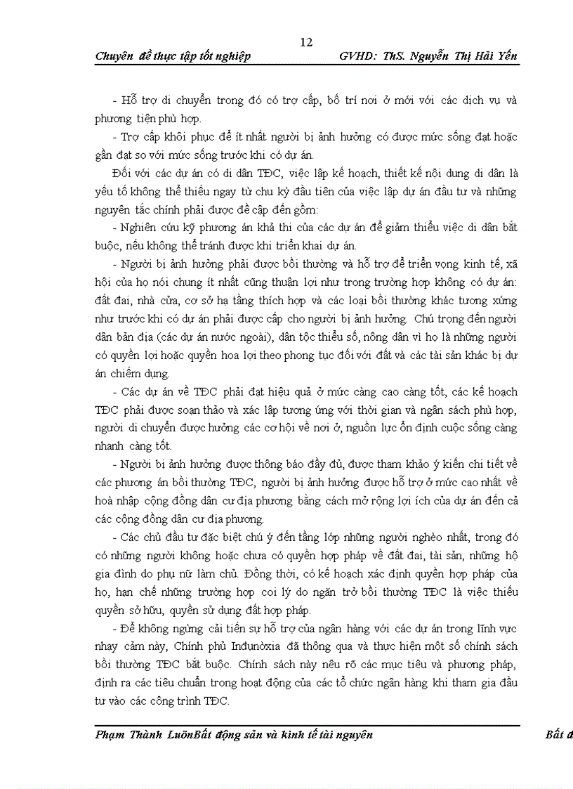 image for page Đánh giá tình hình thực hiện chính sách về bồi thường, hỗ trợ tái định cư khi Nhà nước thu hồi đất tại một số địa phương và đề xuất các giải pháp để hoàn thiện, nâng cao tính khả thi của chính sách bồi thường, hỗ trợ tái định cư khi Nhà nước thu hồi đất