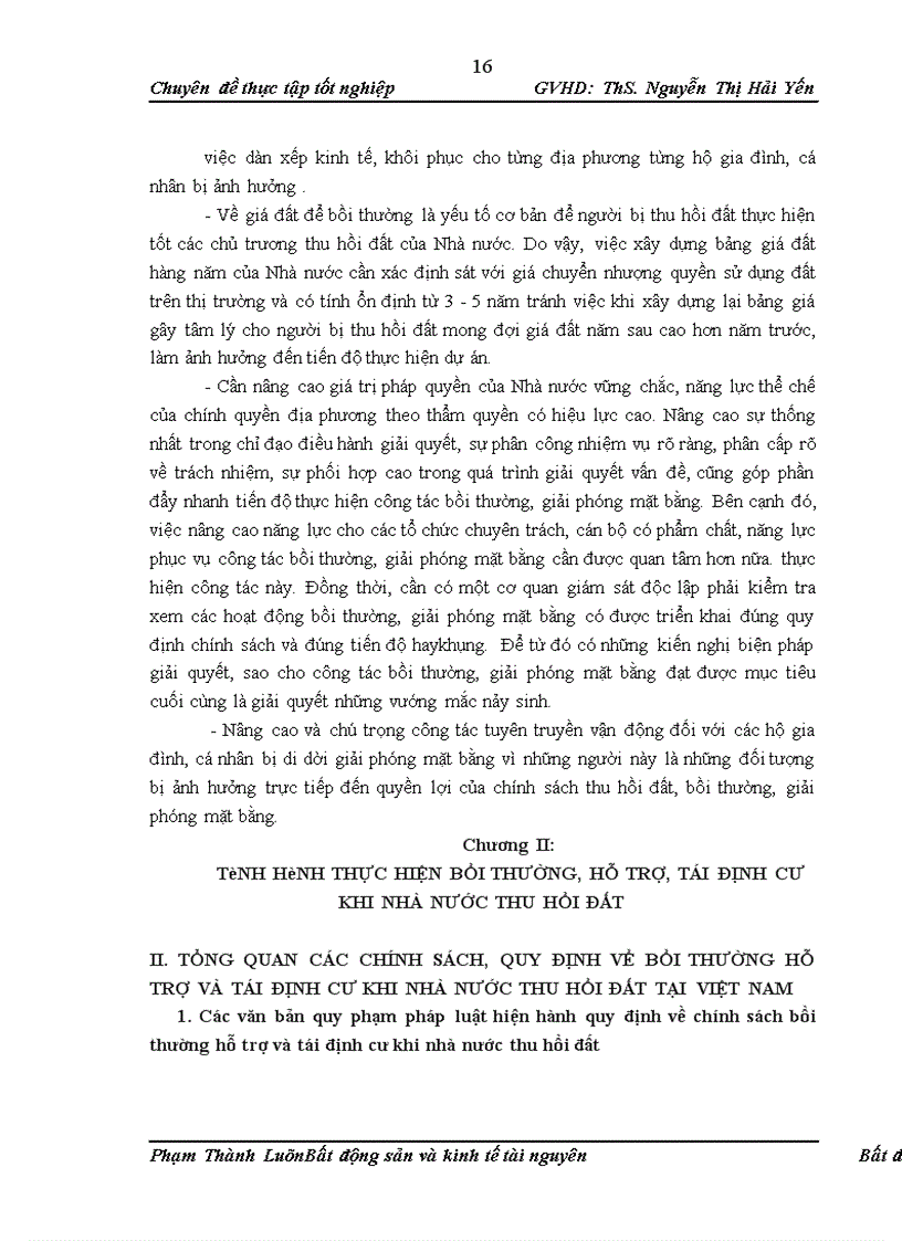 image for page Đánh giá tình hình thực hiện chính sách về bồi thường, hỗ trợ tái định cư khi Nhà nước thu hồi đất tại một số địa phương và đề xuất các giải pháp để hoàn thiện, nâng cao tính khả thi của chính sách bồi thường, hỗ trợ tái định cư khi Nhà nước thu hồi đất