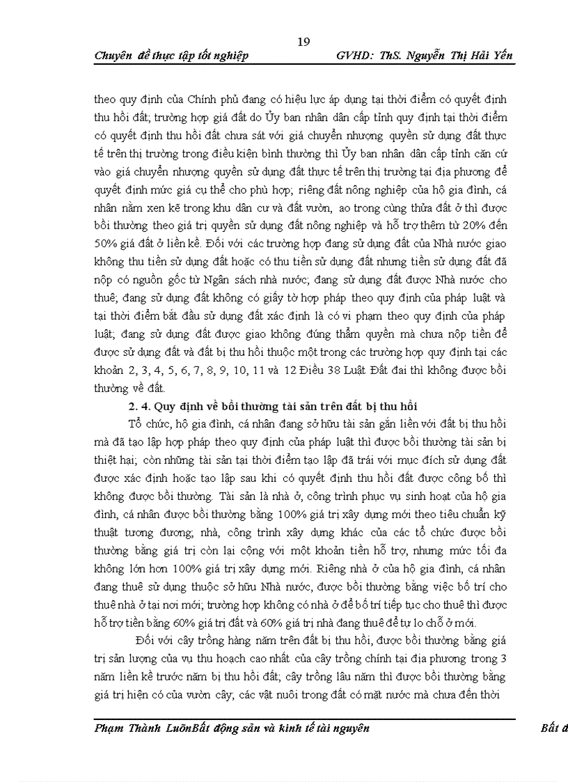 image for page Đánh giá tình hình thực hiện chính sách về bồi thường, hỗ trợ tái định cư khi Nhà nước thu hồi đất tại một số địa phương và đề xuất các giải pháp để hoàn thiện, nâng cao tính khả thi của chính sách bồi thường, hỗ trợ tái định cư khi Nhà nước thu hồi đất