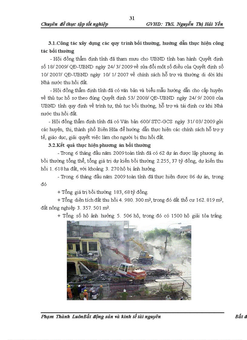 image for page Đánh giá tình hình thực hiện chính sách về bồi thường, hỗ trợ tái định cư khi Nhà nước thu hồi đất tại một số địa phương và đề xuất các giải pháp để hoàn thiện, nâng cao tính khả thi của chính sách bồi thường, hỗ trợ tái định cư khi Nhà nước thu hồi đất