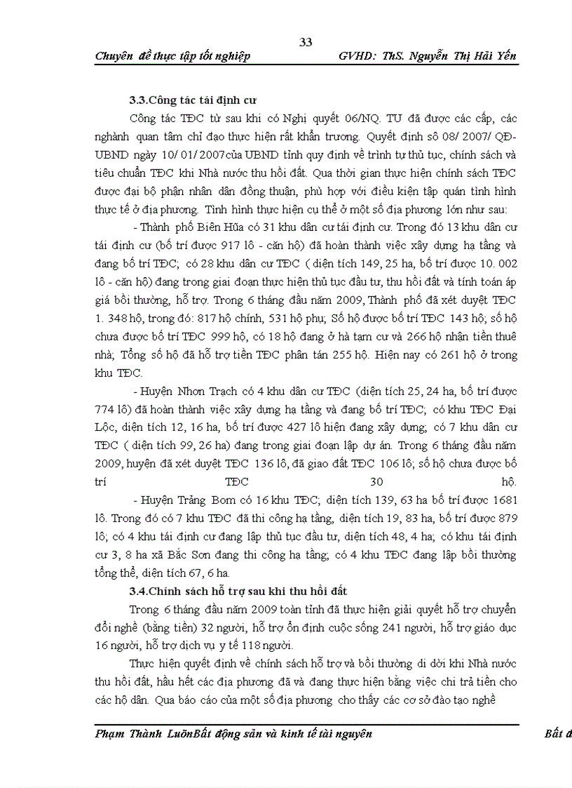 image for page Đánh giá tình hình thực hiện chính sách về bồi thường, hỗ trợ tái định cư khi Nhà nước thu hồi đất tại một số địa phương và đề xuất các giải pháp để hoàn thiện, nâng cao tính khả thi của chính sách bồi thường, hỗ trợ tái định cư khi Nhà nước thu hồi đất