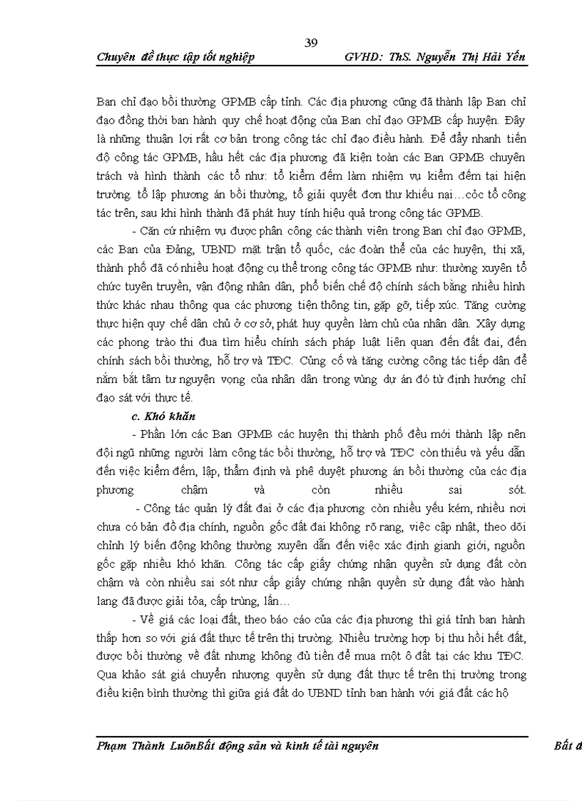 image for page Đánh giá tình hình thực hiện chính sách về bồi thường, hỗ trợ tái định cư khi Nhà nước thu hồi đất tại một số địa phương và đề xuất các giải pháp để hoàn thiện, nâng cao tính khả thi của chính sách bồi thường, hỗ trợ tái định cư khi Nhà nước thu hồi đất