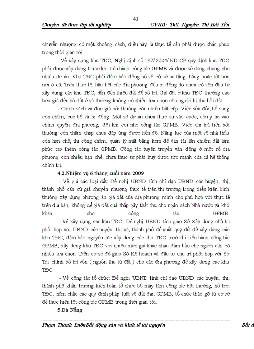 image for page Đánh giá tình hình thực hiện chính sách về bồi thường, hỗ trợ tái định cư khi Nhà nước thu hồi đất tại một số địa phương và đề xuất các giải pháp để hoàn thiện, nâng cao tính khả thi của chính sách bồi thường, hỗ trợ tái định cư khi Nhà nước thu hồi đất