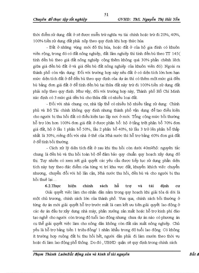 image for page Đánh giá tình hình thực hiện chính sách về bồi thường, hỗ trợ tái định cư khi Nhà nước thu hồi đất tại một số địa phương và đề xuất các giải pháp để hoàn thiện, nâng cao tính khả thi của chính sách bồi thường, hỗ trợ tái định cư khi Nhà nước thu hồi đất