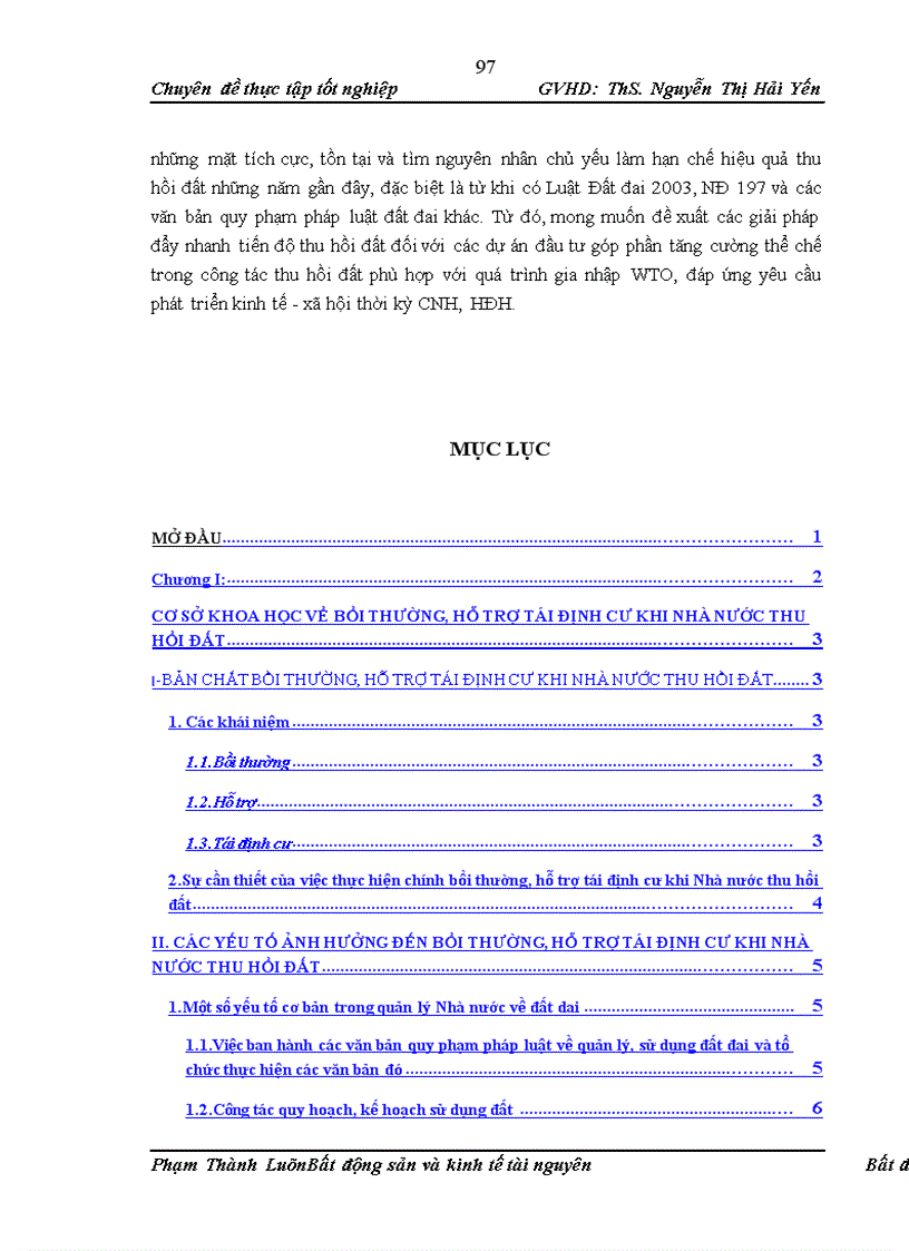 image for page Đánh giá tình hình thực hiện chính sách về bồi thường, hỗ trợ tái định cư khi Nhà nước thu hồi đất tại một số địa phương và đề xuất các giải pháp để hoàn thiện, nâng cao tính khả thi của chính sách bồi thường, hỗ trợ tái định cư khi Nhà nước thu hồi đất