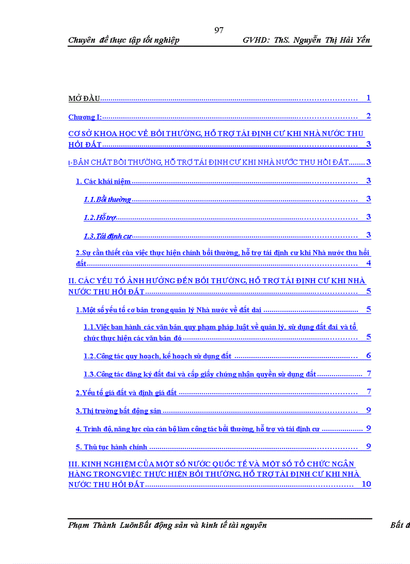 image for page Đánh giá tình hình thực hiện chính sách về bồi thường, hỗ trợ tái định cư khi Nhà nước thu hồi đất tại một số địa phương và đề xuất các giải pháp để hoàn thiện, nâng cao tính khả thi của chính sách bồi thường, hỗ trợ tái định cư khi Nhà nước thu hồi đất