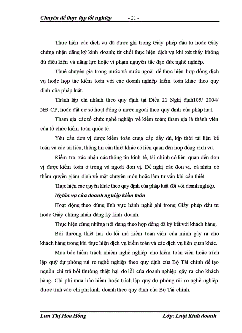 image for page Cơ sở pháp lý của hoạt động Kế toán và Kiểm toán ở Việt Nam và thực tiễn áp dụng tại công ty TNHH tư vấn Kế toán và Kiểm toán Việt Nam