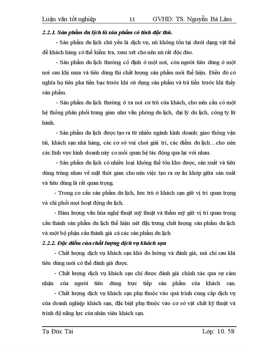 image for page Thực trạng và giải pháp nâng cao chất lượng sản phẩm tại khách sạn Sông Lô