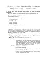 Dự án: xây dựng phần mềm quản lý kho hàng cho công ty Haihaco.ltd