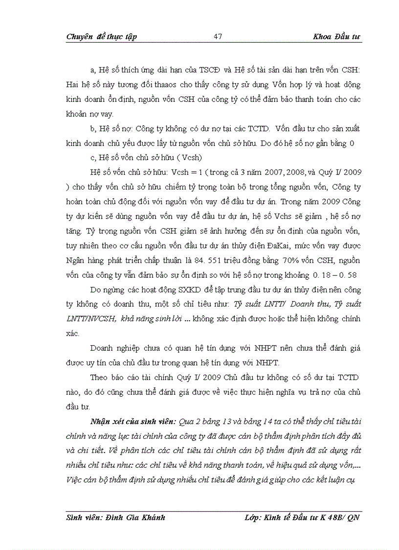image for page Công tác thẩm định dự án vay vốn đầu tư thủy điện tại Ngân hàng phát triển Việt Nam – VDB