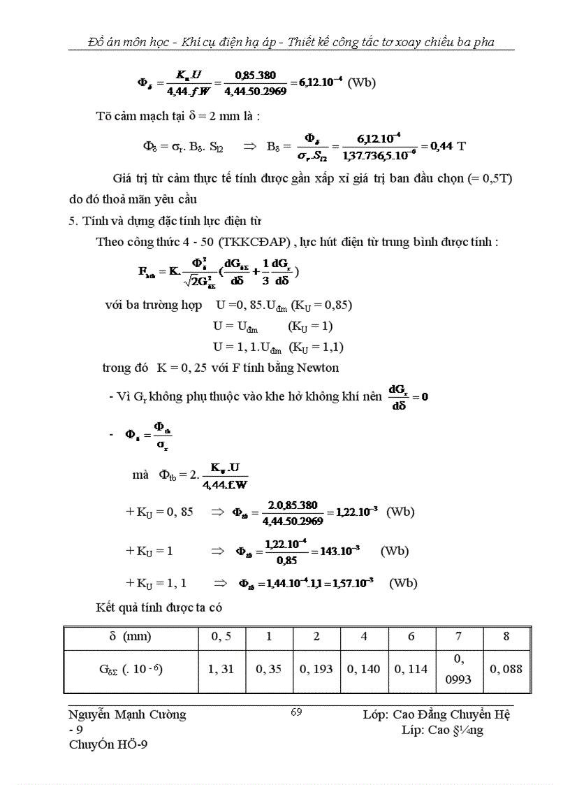 image for page Thiết kế ng tắc tơ xoay chiều ba pha