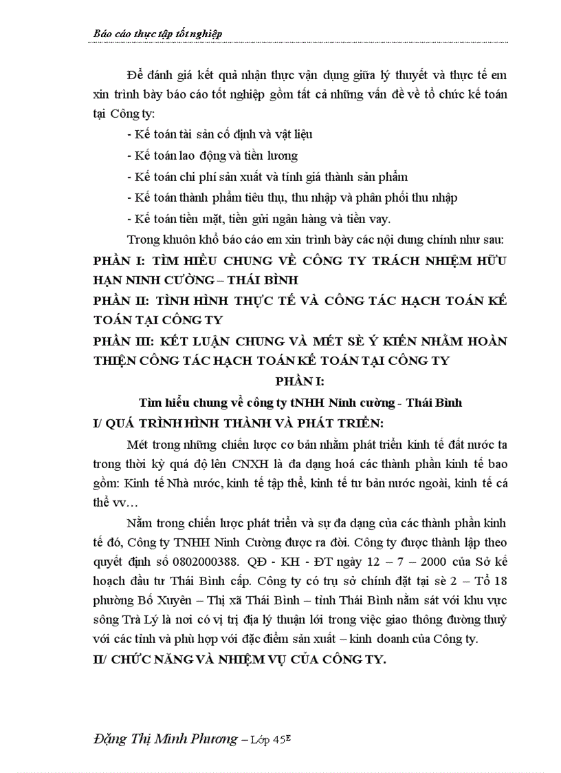 image for page Hoàn thiện công tác hạch toán kế toán tại công ty TNHH Ninh Cường-Thái Bình