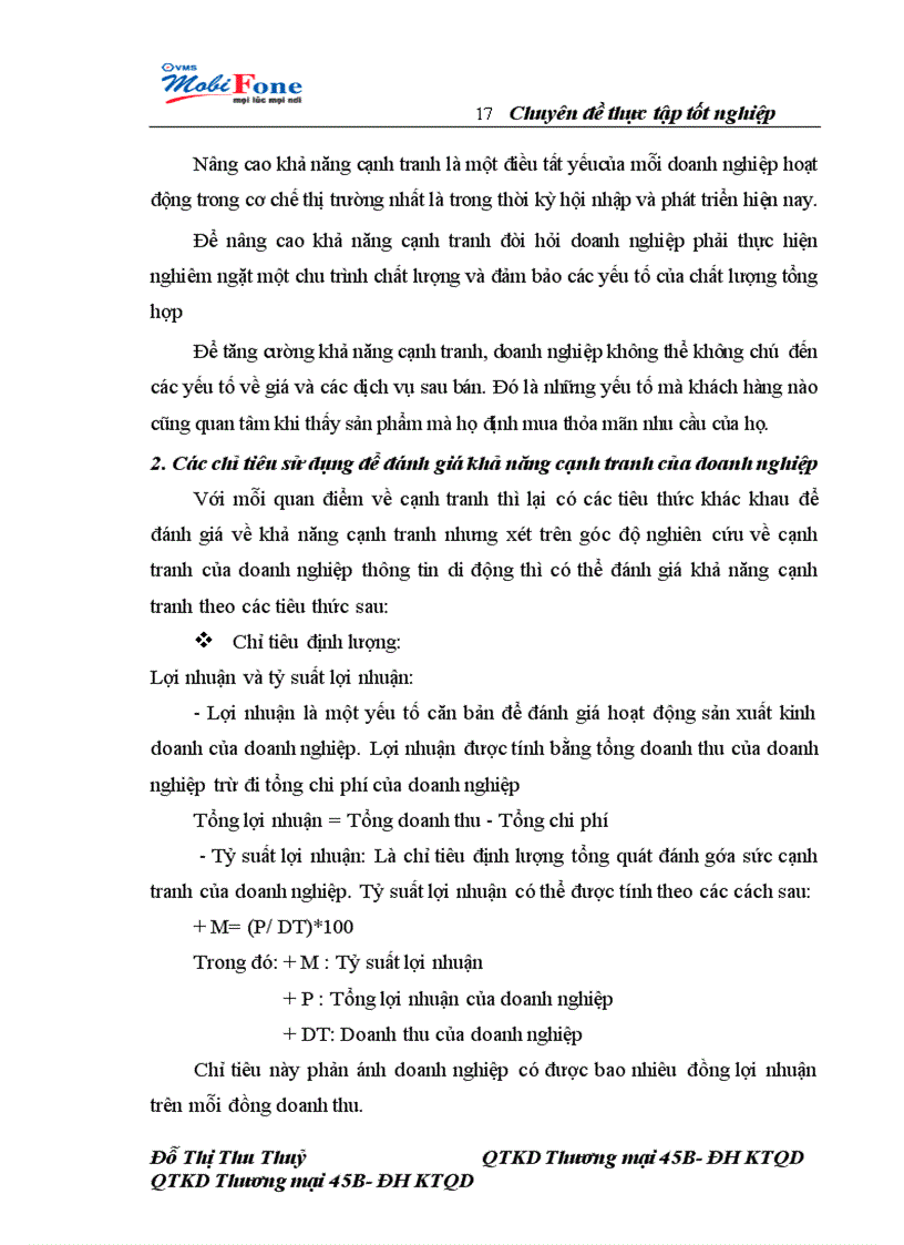 image for page Nâng cao khả năng cạnh tranh của công ty thông tin di động VMS MobiFone trong hội nhập kinh tế quốc tế