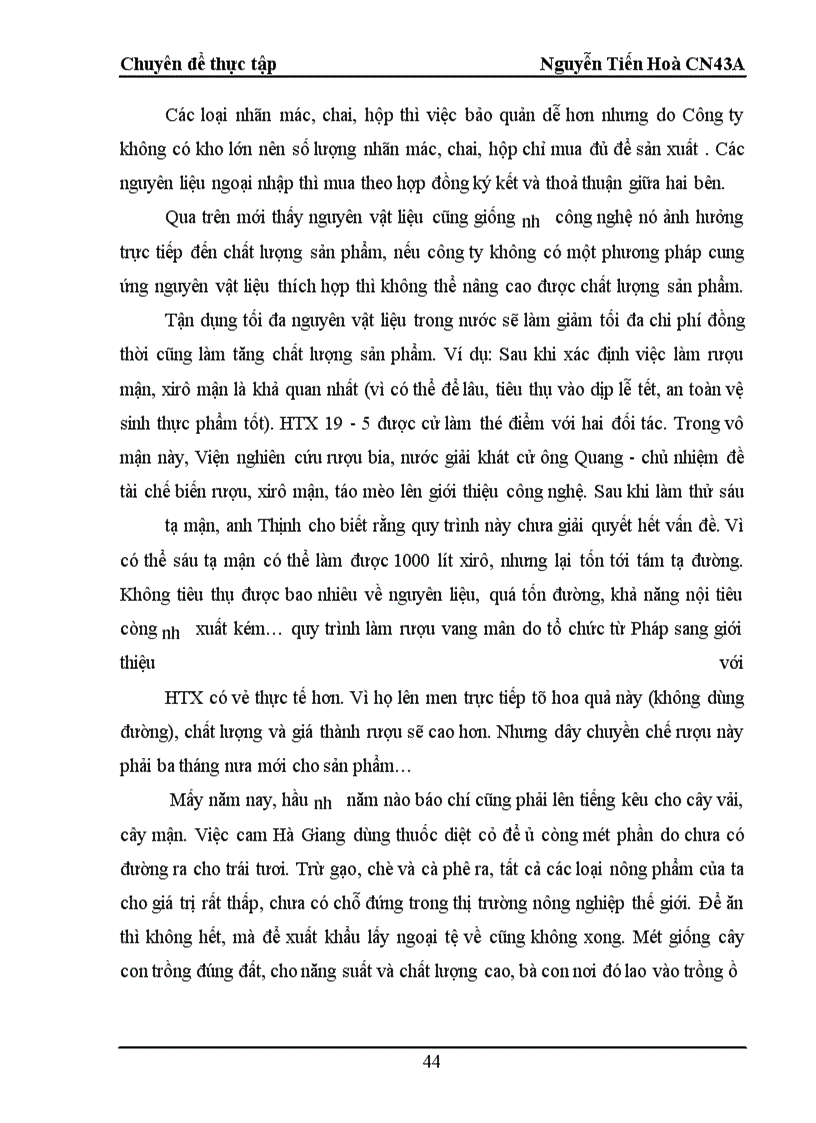 image for page Các đề xuất nhằm nâng cao chất lượng một số sản phẩm chính của Công ty Rượu Hà Nội