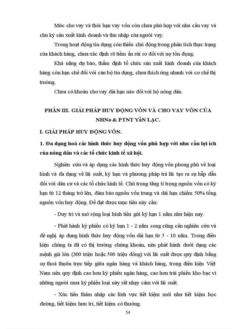image for page Một số giải pháp nhằm nâng cao hiệu quả huy động vốn và cho vay vốn phục vụ phát triển nông nghiệp nông thôn tại chi nhánh NHNo & PTNT huyện Yên Lạc tỉnh Vĩnh Phúc