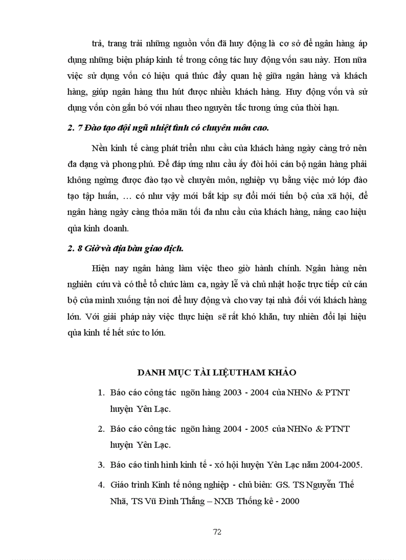 image for page Một số giải pháp nhằm nâng cao hiệu quả huy động vốn và cho vay vốn phục vụ phát triển nông nghiệp nông thôn tại chi nhánh NHNo & PTNT huyện Yên Lạc tỉnh Vĩnh Phúc