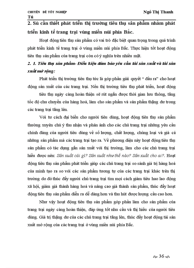 image for page Giải pháp phát triển thị trường tiêu thụ nhằm phát triển kinh tế trang trại ở vùng miền núi trung du Bắc Bộ giai đoạn 2005-2010.