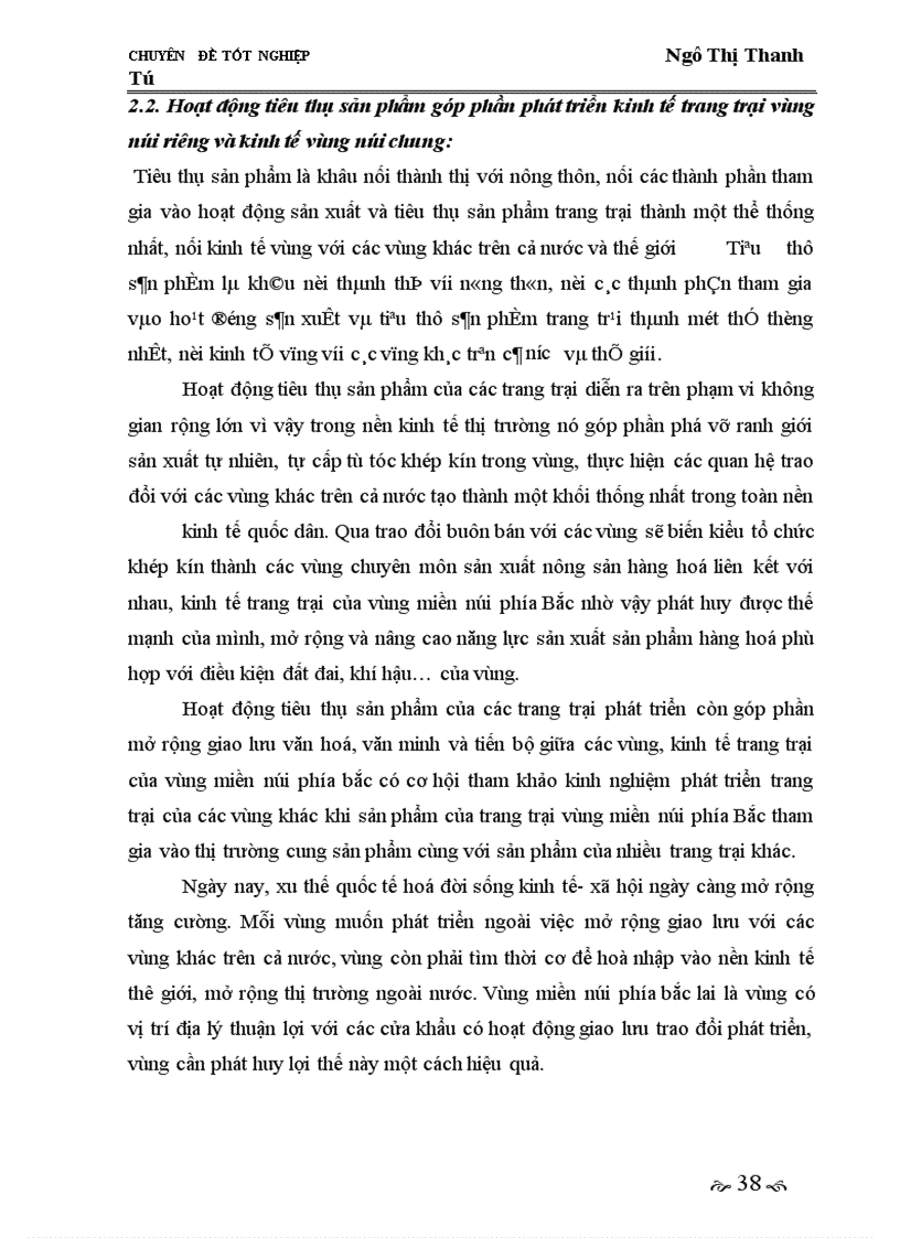 image for page Giải pháp phát triển thị trường tiêu thụ nhằm phát triển kinh tế trang trại ở vùng miền núi trung du Bắc Bộ giai đoạn 2005-2010.