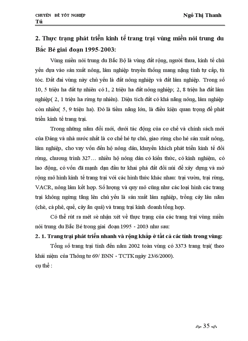 image for page Giải pháp phát triển thị trường tiêu thụ nhằm phát triển kinh tế trang trại ở vùng miền núi trung du Bắc Bộ giai đoạn 2005-2010.