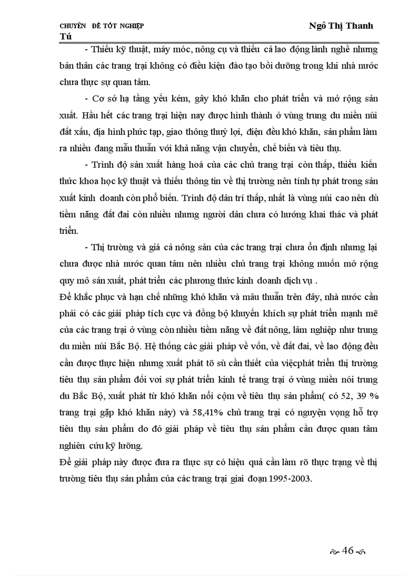 image for page Giải pháp phát triển thị trường tiêu thụ nhằm phát triển kinh tế trang trại ở vùng miền núi trung du Bắc Bộ giai đoạn 2005-2010.