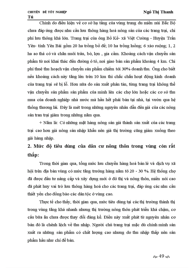 image for page Giải pháp phát triển thị trường tiêu thụ nhằm phát triển kinh tế trang trại ở vùng miền núi trung du Bắc Bộ giai đoạn 2005-2010.