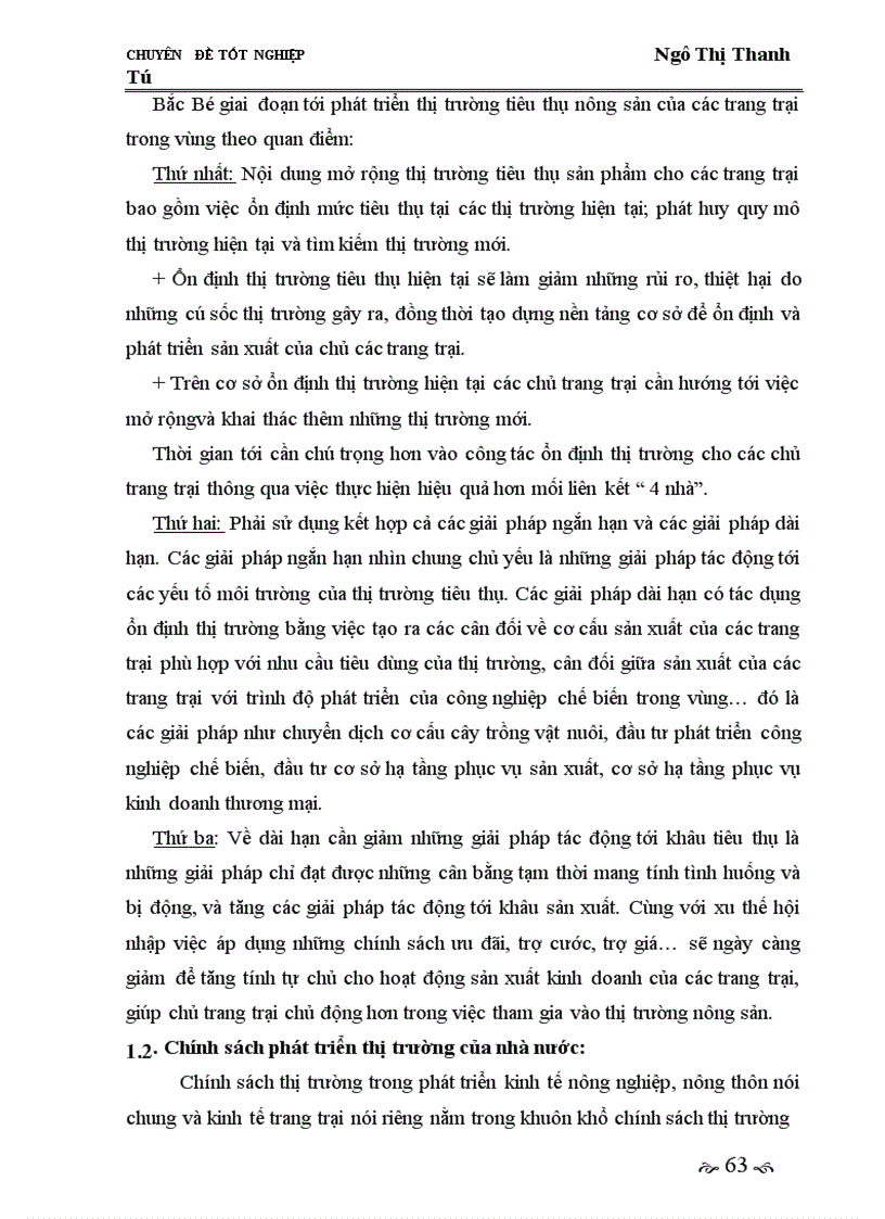 image for page Giải pháp phát triển thị trường tiêu thụ nhằm phát triển kinh tế trang trại ở vùng miền núi trung du Bắc Bộ giai đoạn 2005-2010.