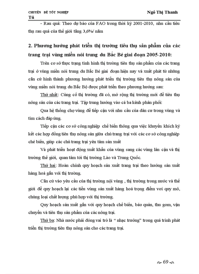 image for page Giải pháp phát triển thị trường tiêu thụ nhằm phát triển kinh tế trang trại ở vùng miền núi trung du Bắc Bộ giai đoạn 2005-2010.