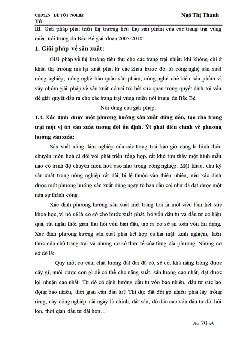 image for page Giải pháp phát triển thị trường tiêu thụ nhằm phát triển kinh tế trang trại ở vùng miền núi trung du Bắc Bộ giai đoạn 2005-2010.