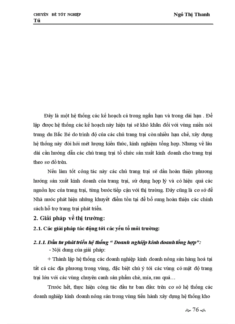 image for page Giải pháp phát triển thị trường tiêu thụ nhằm phát triển kinh tế trang trại ở vùng miền núi trung du Bắc Bộ giai đoạn 2005-2010.