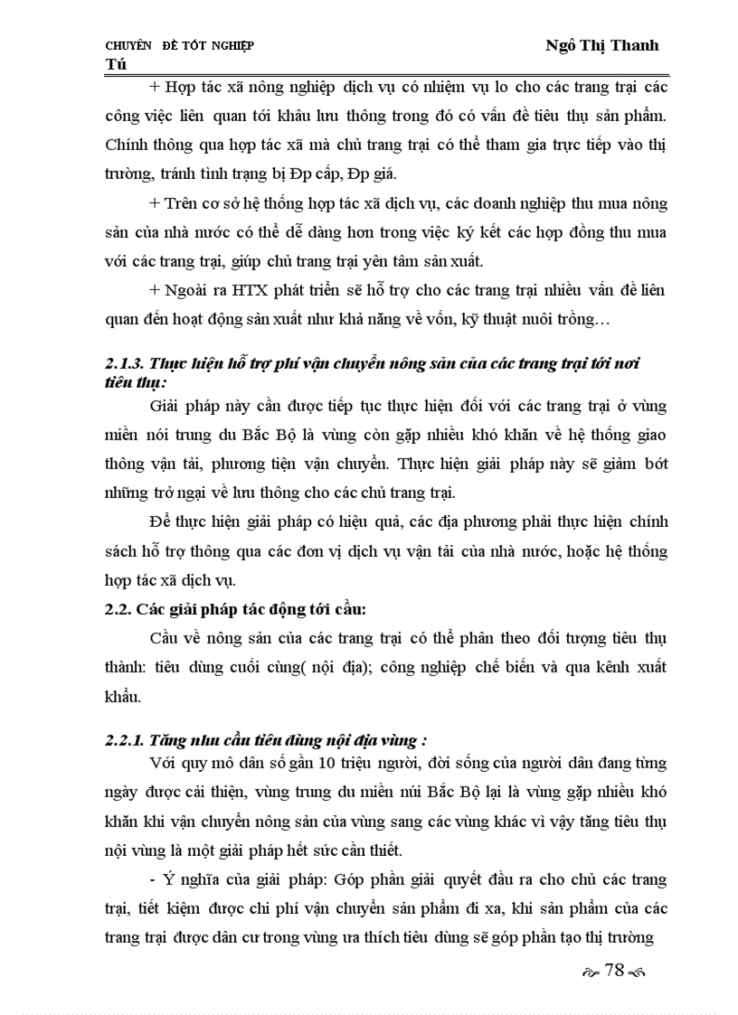 image for page Giải pháp phát triển thị trường tiêu thụ nhằm phát triển kinh tế trang trại ở vùng miền núi trung du Bắc Bộ giai đoạn 2005-2010.