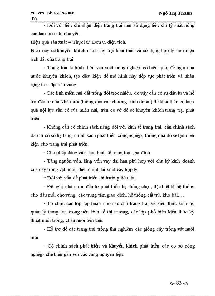 image for page Giải pháp phát triển thị trường tiêu thụ nhằm phát triển kinh tế trang trại ở vùng miền núi trung du Bắc Bộ giai đoạn 2005-2010.