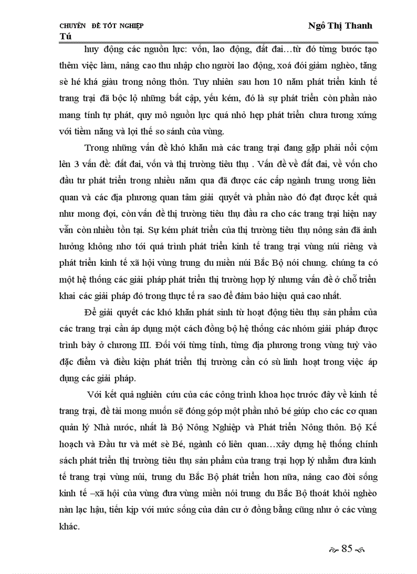 image for page Giải pháp phát triển thị trường tiêu thụ nhằm phát triển kinh tế trang trại ở vùng miền núi trung du Bắc Bộ giai đoạn 2005-2010.