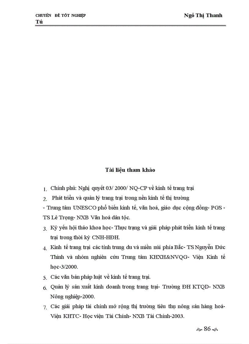 image for page Giải pháp phát triển thị trường tiêu thụ nhằm phát triển kinh tế trang trại ở vùng miền núi trung du Bắc Bộ giai đoạn 2005-2010.