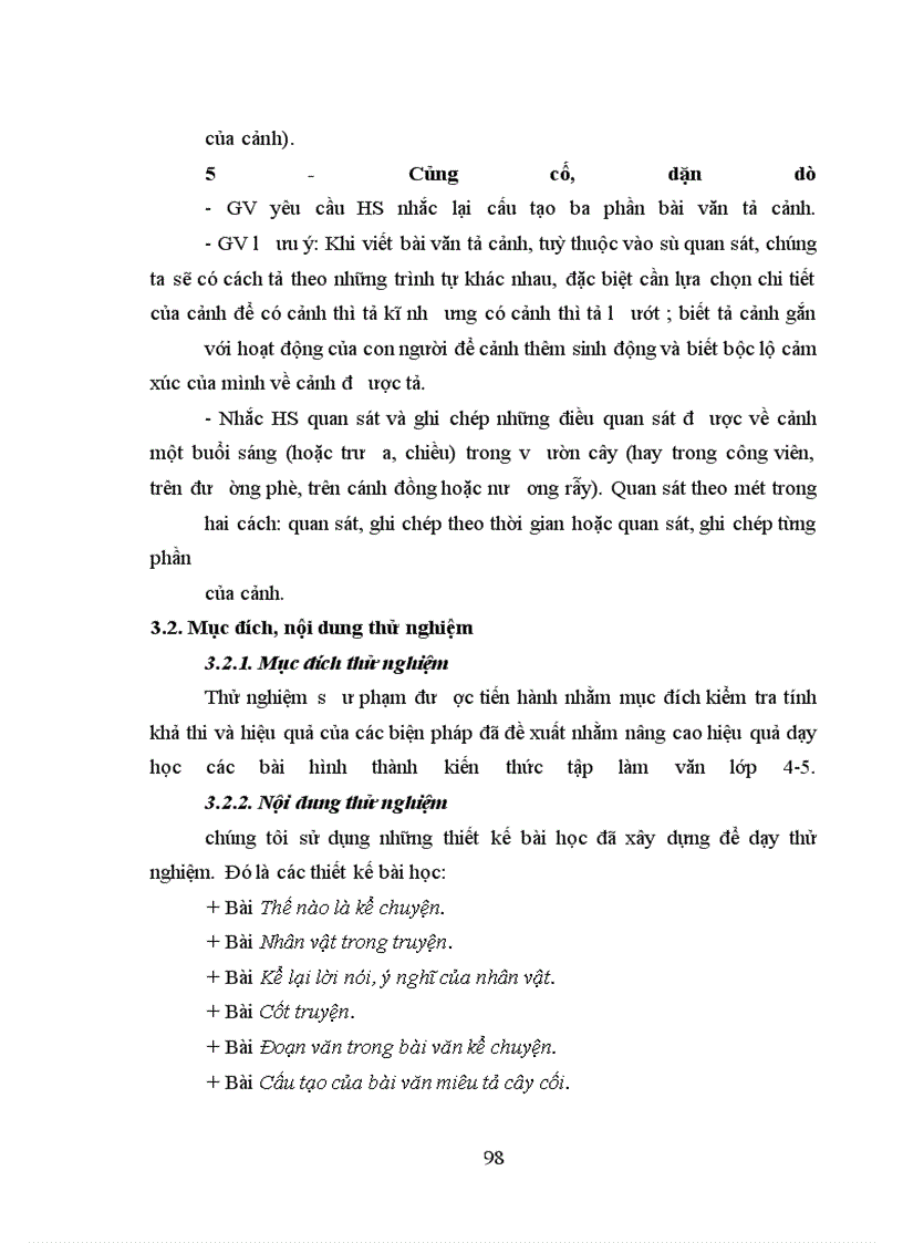 image for page Tổ chức dạy học các bài hình thành kiến thức tập làm văn cho học sinh lớp 4 - 5