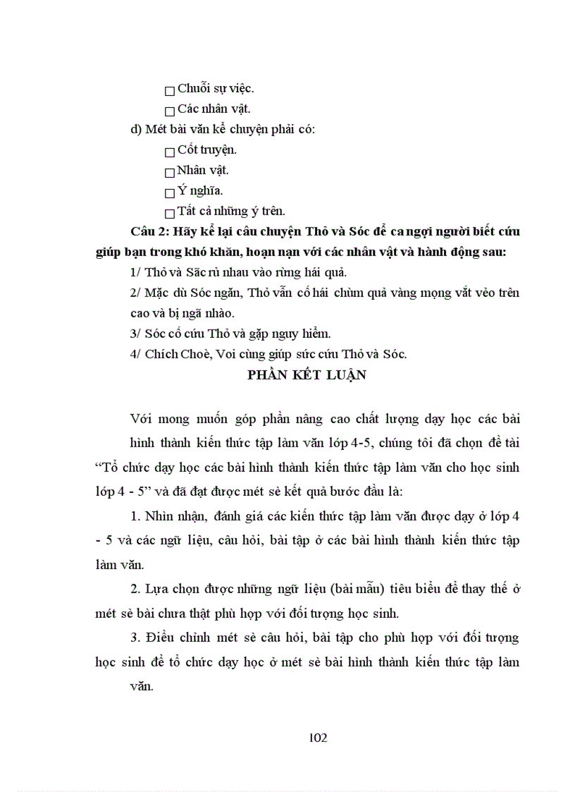 image for page Tổ chức dạy học các bài hình thành kiến thức tập làm văn cho học sinh lớp 4 - 5