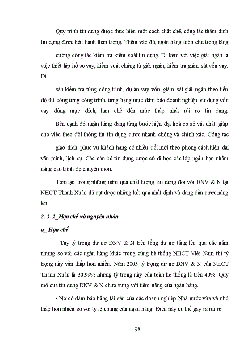 image for page Nâng cao chất lượng tín dụng đối với doanh nghiệp vừa và nhỏ tại Ngân hàng Công thương Thanh Xuân