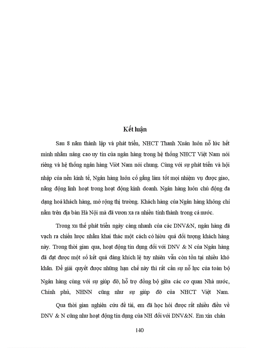 image for page Nâng cao chất lượng tín dụng đối với doanh nghiệp vừa và nhỏ tại Ngân hàng Công thương Thanh Xuân