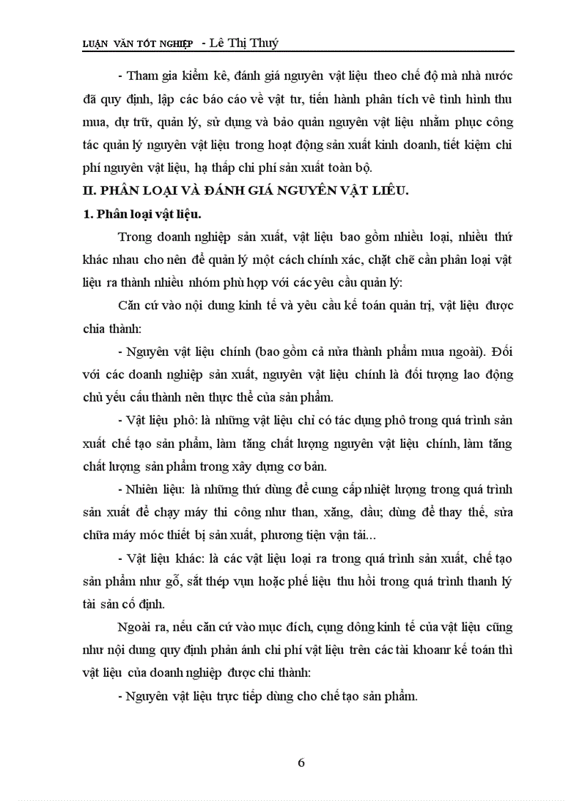 image for page Tình hình thực tế tổ chức kế toán nguyên vật liệu tại Công ty xây dựng I Thanh Hoá.