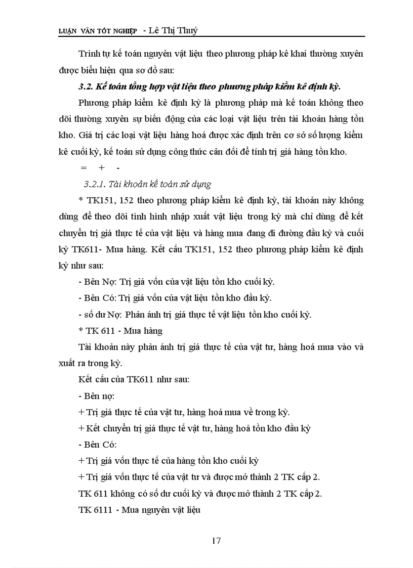 image for page Tình hình thực tế tổ chức kế toán nguyên vật liệu tại Công ty xây dựng I Thanh Hoá.