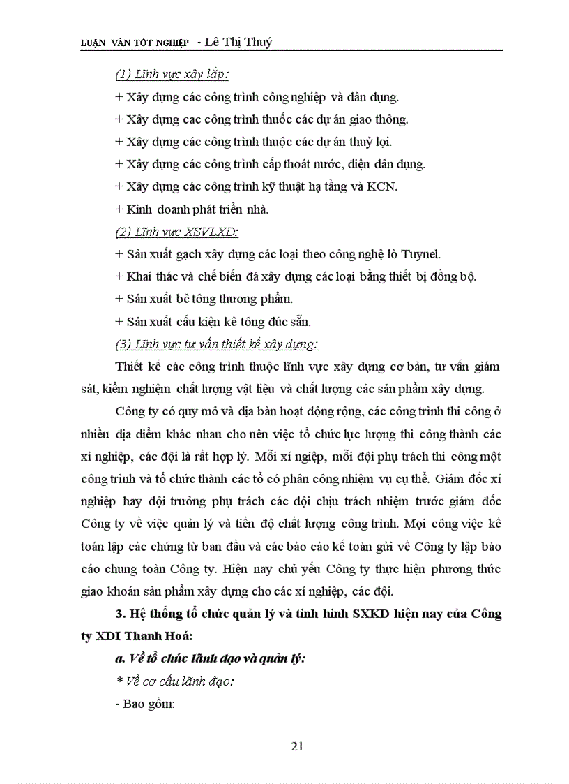 image for page Tình hình thực tế tổ chức kế toán nguyên vật liệu tại Công ty xây dựng I Thanh Hoá.