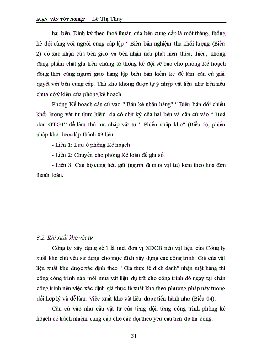 image for page Tình hình thực tế tổ chức kế toán nguyên vật liệu tại Công ty xây dựng I Thanh Hoá.