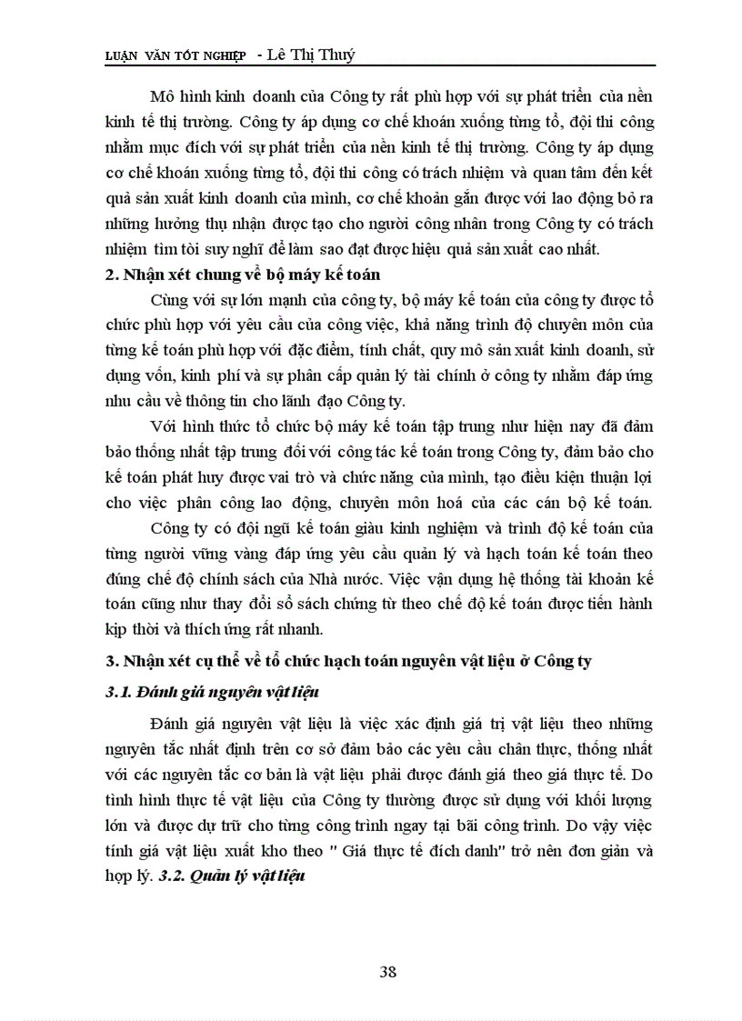 image for page Tình hình thực tế tổ chức kế toán nguyên vật liệu tại Công ty xây dựng I Thanh Hoá.