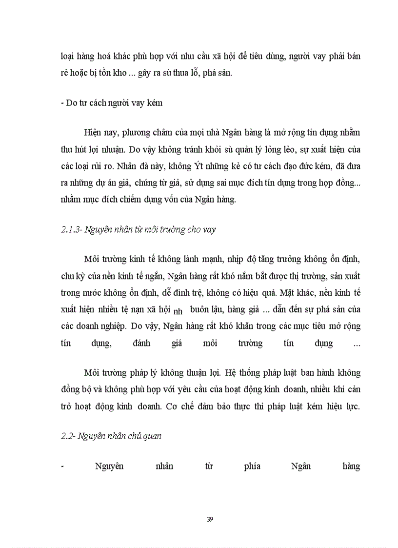 image for page Tín dụng và rủi ro tín dụng tại Ngân hàng Nông nghiệp và phát triển nông thôn Hà Nội.