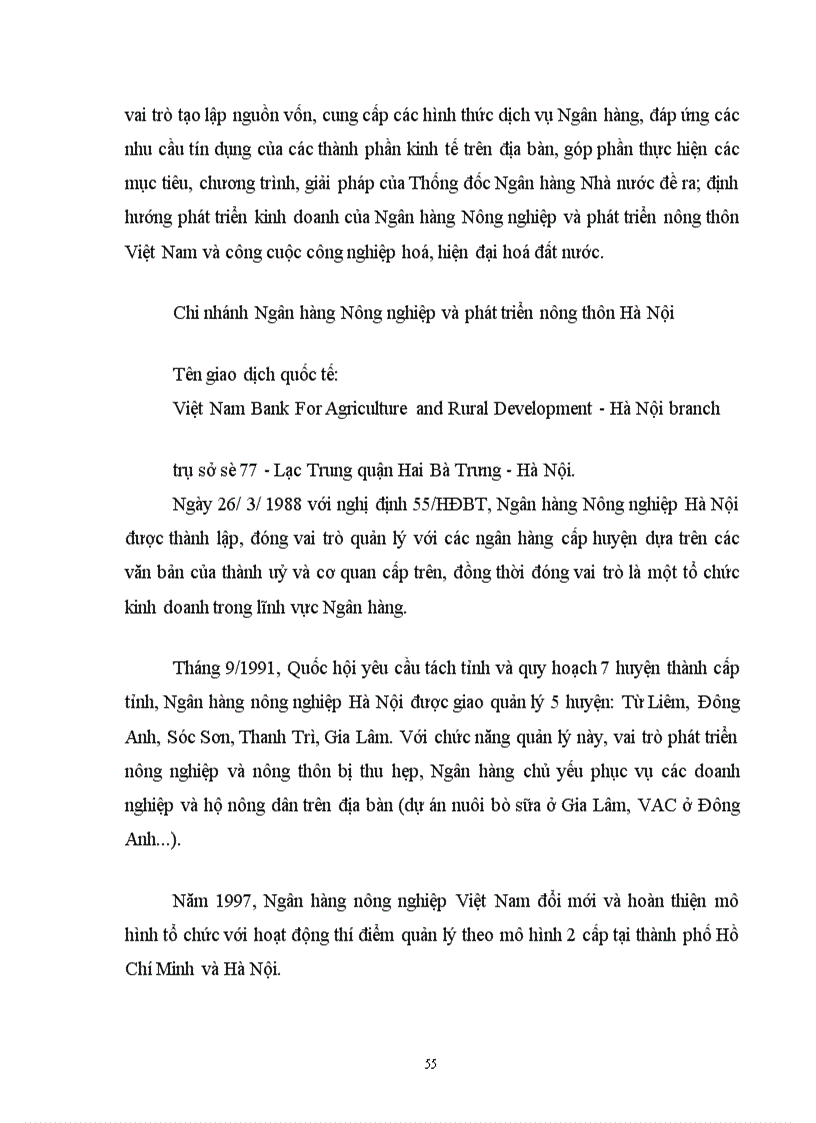 image for page Tín dụng và rủi ro tín dụng tại Ngân hàng Nông nghiệp và phát triển nông thôn Hà Nội.