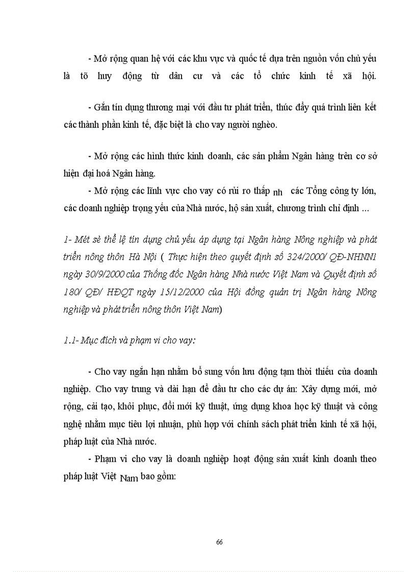 image for page Tín dụng và rủi ro tín dụng tại Ngân hàng Nông nghiệp và phát triển nông thôn Hà Nội.